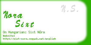 nora sixt business card